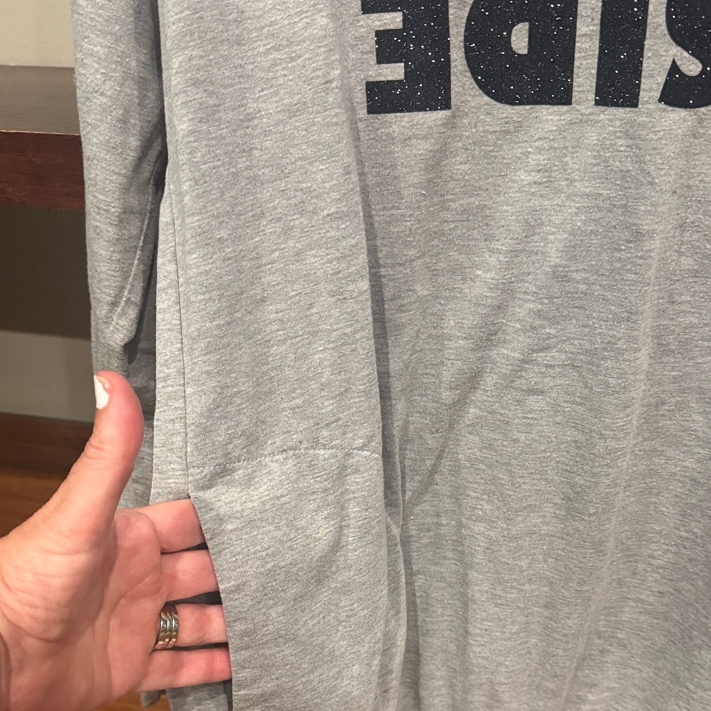 Funny Gray Graphic Sweatshirt - Picture 4 of 5